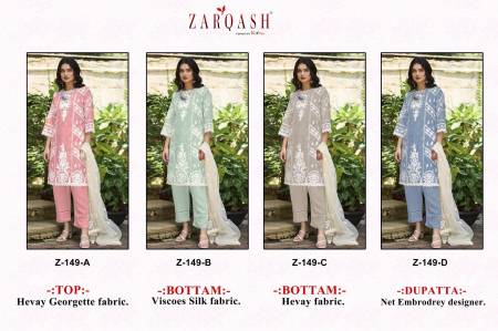 Zarqash Z 149 Readymade Pakistani Suits Catalog
